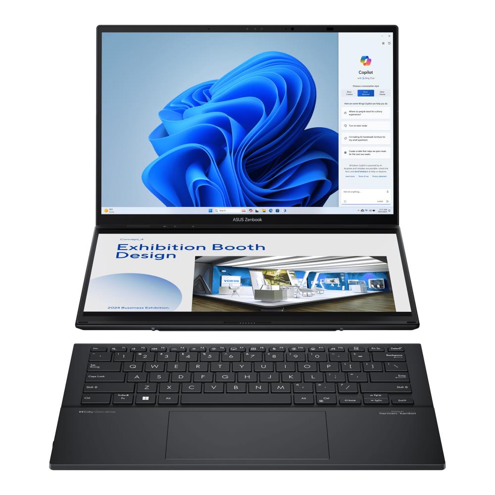 ASUS Zenbook Duo Ux8406 2.Nesil Core Ultra 7 255H-16Gb-512Gb Ssd-14inc-W11 görünüm 2