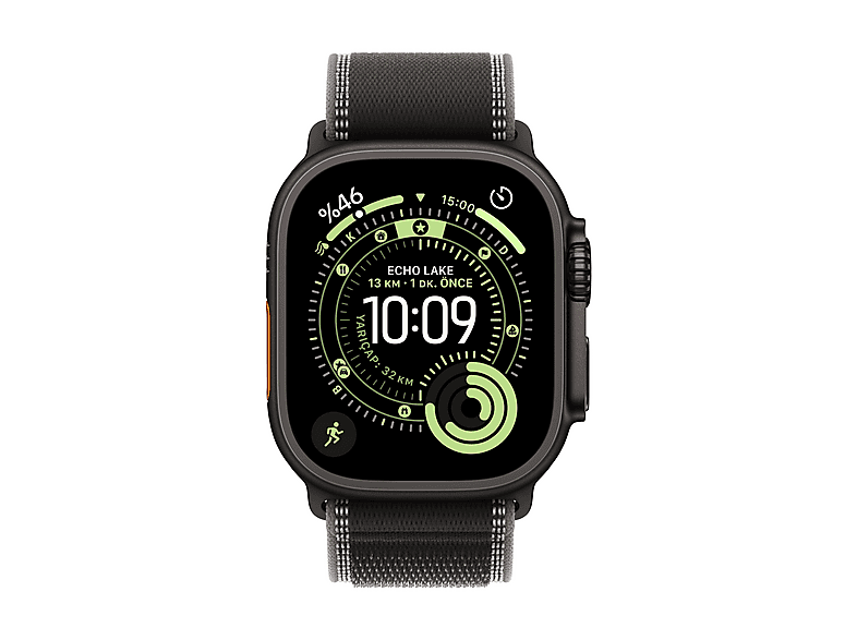 Apple Watch Ultra 3 Siyah 49 mm GPS + Cellular Siyah/Charcoal Trail Loop / S/M diğer görünüm